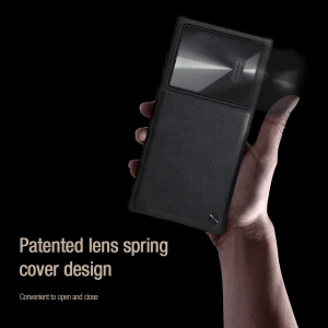 کاور نیلکین مدل CamShield Leather S Case مناسب برای گوشی موبایل سامسونگ Galaxy S23 Ultra