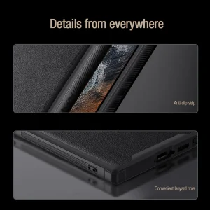 کاور نیلکین مدل CamShield Leather S Case مناسب برای گوشی موبایل سامسونگ Galaxy S23 Ultra