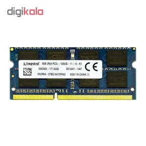 رم لپ‌تاپ کینگستون DDR3، ظرفیت 8 گیگابایت مدل PC3L 12800S فرکانس 1600 مگاهرتز تک ماژول
