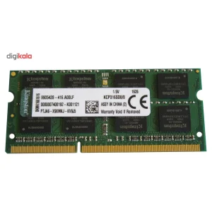 رم لپ تاپ کینگستون مدل DDR3 PC3 12800S ظرفیت 8 گیگابایت