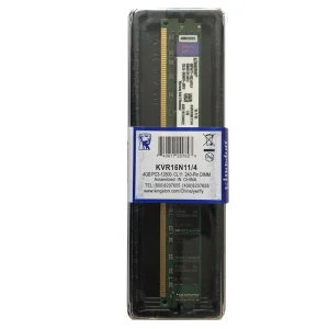 رم دسکتاپ DDR3 تک کاناله 1600 مگاهرتز CL11 کینگستون مدل KVR16N11/4 PC3-12800 ظرفیت 4 گیگابایت