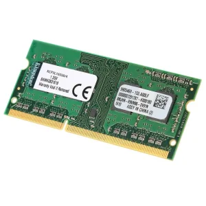 رم لپ‌تاپ کینگستون DDR3L تک کاناله 4 گیگابایت مدل KCPC3L فرکانس 1600 مگاهرتز تایمینگ CL11 ولتاژ 1.35 ولت نوع ماژول SO-DIMM