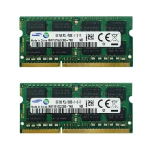 رم لپ تاپ DDR3L دوکاناله 1600 مگاهرتز سامسونگ مدل 12800 ظرفیت ۸ گیگابایت مجموعه ۲ عددی