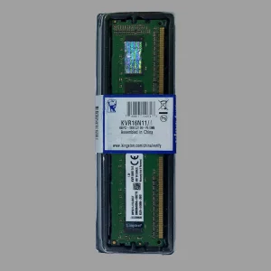 رم دسکتاپ DDR3 تک کاناله 1600 مگاهرتز CL11 کینگستون مدل KVR16N11/4 PC3-12800 ظرفیت 4 گیگابایت