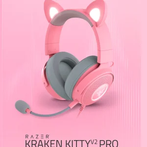 هدست مخصوص بازی ریزر مدل Kraken Kitty V2 Pro