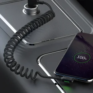 کابل تبدیل USB به USB-C مک دودو مدل Type-C Data Coiled طول 1.8 متر