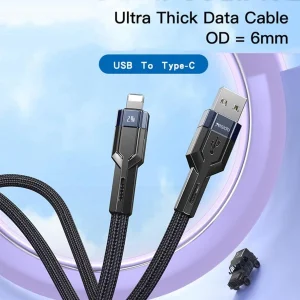 کابل تبدیل USB به لایتنینگ یسیدو مدل CA106 6mm طول 1.2 متر