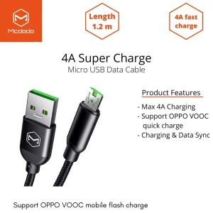 کابل تبدیل USB به microUSB مک دودو مدل CA-7110 طول 1.2 متر
