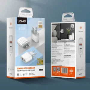 شارژر دیواری الدینیو مدل A2424C 20w به همراه کابل USB-C