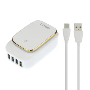 شارژر دیواری 22 وات الدینیو مدل A4405 به همراه کابل تبدیل USB-C