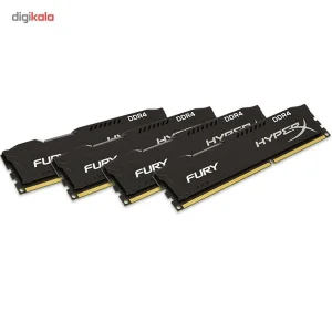 رم کامپیوتر کینگستون مدل HyperX Fury DDR4 2666MHz CL15 ظرفیت 16 گیگابایت