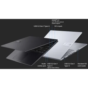 لپ تاپ 16 اینچی ایسوس مدل Vivobook 16X K3605VC-i5 13420H-RTX3050 4GB-8GB DDR4 3200MHz-512GB SSD-IPS 144Hz-Backlit به همراه کیف