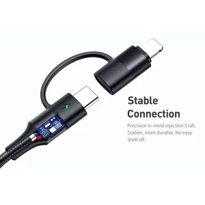 کابل تبدیل USB-C به لایتنینگ/USB-C مک دودو مدل 2IN1 PD Fast Charge طول 1.2 متر