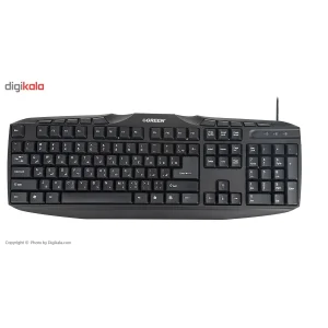 کیبورد و ماوس گرین مدل GKM-305، سوئیچ ممبران، Full-size