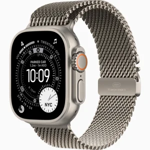 ساعت هوشمند 49 میلی متری اپل مدل Ultra 3 Natural Titanium Case با بند Titanium Milanese
