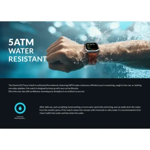 ساعت هوشمند 53 میلی‌متری گلوریمی مدل GX TRACE با بند سیلیکونی