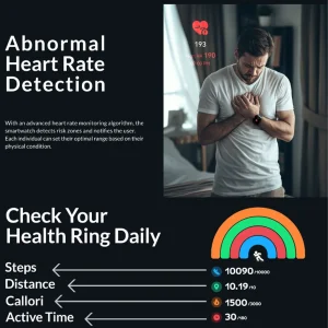 ساعت هوشمند 53 میلی‌متری گلوریمی مدل GX TRACE با بند سیلیکونی