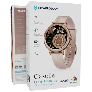 ساعت هوشمند ۱/۱۹ اینچی پاورولوجی مدل Gazelle PSWGBT60GY با بند سیلیکونی