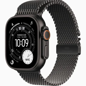ساعت هوشمند 49 میلی متری اپل مدل Ultra 3 Black Titanium Case با بند Titanium Milanese