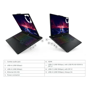 لپ تاپ 16 اینچی لنوو مدل Legion Pro 5 16ADR10-R9 8945HX-RTX5060 8GB-16GB DDR5 5200MHz-512GB SSD-WQXGA 240Hz-W - کاستوم شده