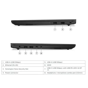 لپ تاپ 15.6 اینچی لنوو مدل V15 G5 IRL-i3 1315U-12GB DDR5 5200MHz-256GB SSD-TN - کاستوم شده