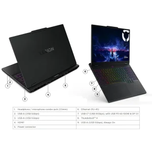 لپ تاپ 15.1 اینچی لنوو مدل Legion 5 15IAX10-Core Ultra 7 255HX-RTX5060 8GB-32GB DDR5 5600MHz-512GB SSD-OLED QHD 165Hz