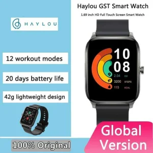 ساعت هوشمند 49.9 میلی متری هایلو مدل GST GLOBAL با بند سیلیکونی