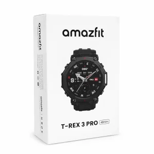 ساعت هوشمند 48 میلی متری امیزفیت مدل T-Rex 3 Pro با بند سیلیکونی