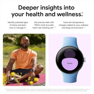 ساعت هوشمند 41 میلی‌متری گوگل مدل Pixel Watch 2 با بند سیلیکونی
