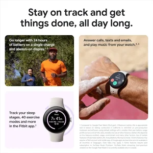 ساعت هوشمند 41 میلی‌متری گوگل مدل Pixel Watch 2 با بند سیلیکونی