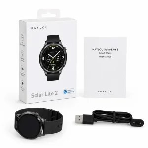 ساعت هوشمند 45 میلی‌متری هایلو مدل Solar Lite 2 با بند سیلیکونی