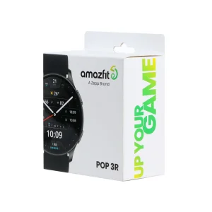 ساعت هوشمند امیزفیت مدل Pop 3R دارای قابلیت های کنترل موسیقی (Music Player)، قابلیت مکالمه از طریق بلوتوث بند سیلیکون
