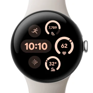 ساعت هوشمند 45 میلی‌متری گوگل مدل Pixel Watch 3 با بند سیلیکونی
