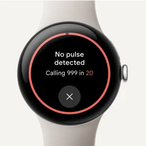 ساعت هوشمند 45 میلی‌متری گوگل مدل Pixel Watch 3 با بند سیلیکونی