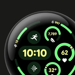 ساعت هوشمند 45 میلی‌متری گوگل مدل Pixel Watch 3 با بند سیلیکونی