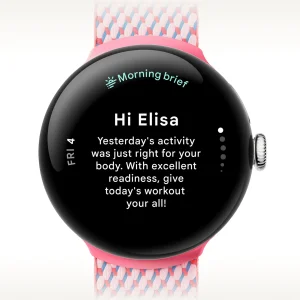 ساعت هوشمند 45 میلی‌متری گوگل مدل Pixel Watch 3 با بند سیلیکونی