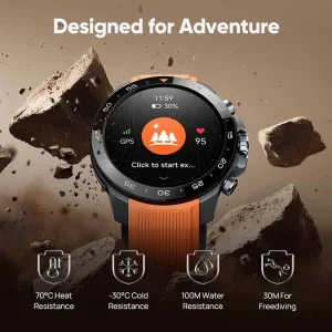 ساعت هوشمند 48 میلی‌متری میبرو مدل GS Explorer S با بند سیلیکونی