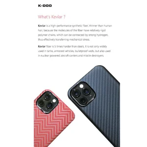 کاور کی-دوو مدل Kevlar مناسب برای گوشی موبایل اپل iPhone 13 Pro Max