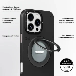 کاور یانگ کیت مدل Leather 360° مناسب برای گوشی موبایل اپل iphone 16pro