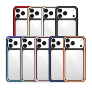 قاب کی زد دو مدل شفاف دور رنگی مناسب برای گوشی موبایل اپل iPhone 17 promax