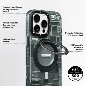 کاور یانگ کیت مدل Futuristic 360° مناسب برای گوشی موبایل اپل iphone 15promax