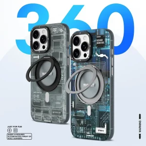 کاور یانگ کیت مدل Cyberpunk 360° Spin Magnetic Stand Case مناسب برای گوشی موبایل اپل iphone 16 promax