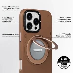 کاور یانگ کیت مدل Leather 360° مناسب برای گوشی موبایل اپل iphone 16promax