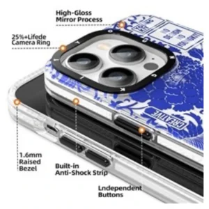 کاور یانگ کیت مدل Blue and White مناسب برای گوشی موبایل اپل iphone 13