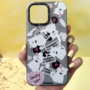 کاور یانگ کیت مدل cat&amp;dog مناسب برای گوشی موبایل اپل Apple iphone 15 promax