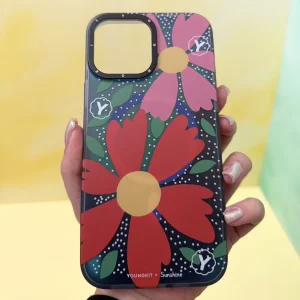کاور یانگ کیت مدل Red sunshine flowery smile مناسب برای گوشی موبایل اپل iphone 13 promax