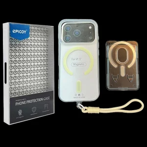 کاور اپیکوی مدل Utryee Wallet Magsafe مناسب برای گوشی موبایل اپل iPhone 17 Pro Max به همراه بند و جای کارتی مگنتی