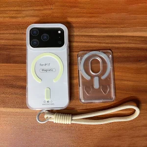 کاور اپیکوی مدل Utryee Wallet Magsafe مناسب برای گوشی موبایل اپل iPhone 17 Pro Max به همراه بند و جای کارتی مگنتی
