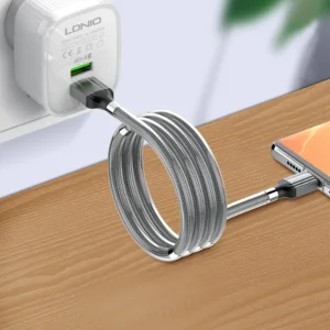 کابل تبدیل USB به لایتنینگ الدینیو مدل LS491 01to طول 1 متر
