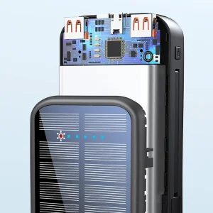 پاوربانک گرین لاین مدل PD20W SOLAR 2 ظرفیت 20000 میلی‌آمپر ساعت